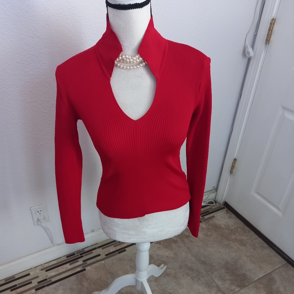XoXo red vintage knit top size medium